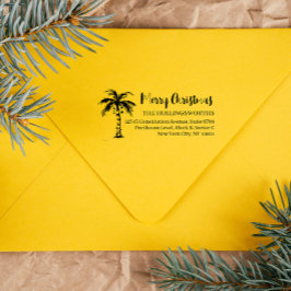 Fun Tropical Christmas | Rücksendeadresse Gummistempel