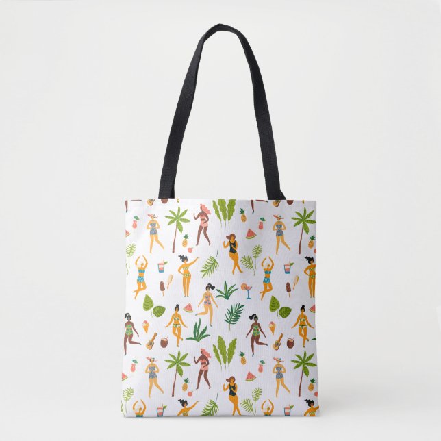 Fun Tropical Swimsuit Girls Tasche (Vorderseite)