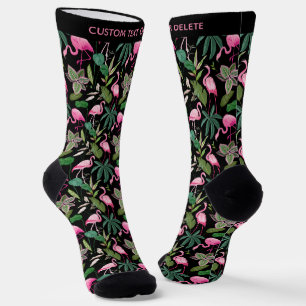 Fun Tropisch rosa Flamingos benutzerdefinierter Te Socken