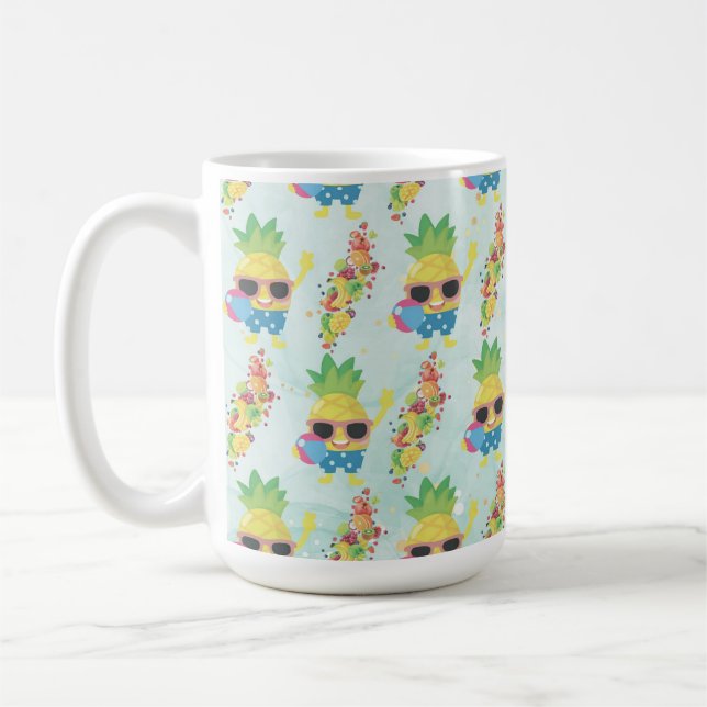 Fun tropisches Muster Kaffeetasse (Links)