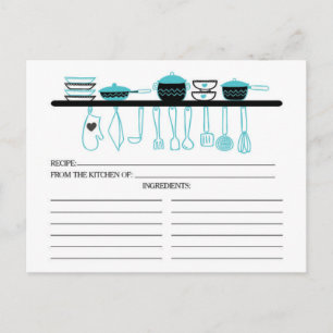 Fun Turquoise Cuisine Gadgets Bridal Recette Carte