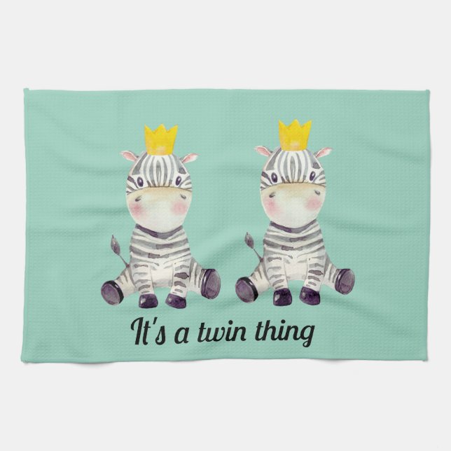Fun Twin Zebra Geschirrtuch (Horizontal)