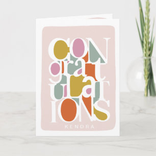 Fun Typografie Custom Design Herzlichen Glückwunsc Karte
