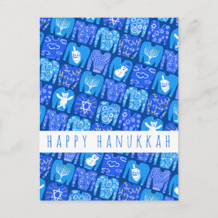 Fun Ugly Chanukah Sweaters Niedlich CUSTOM Urlaub Postkarte
