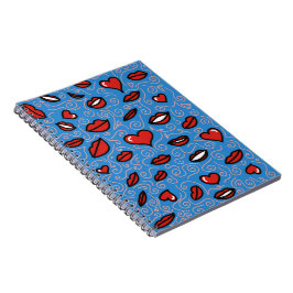 Fun und Bold Lips Muster Notizblock