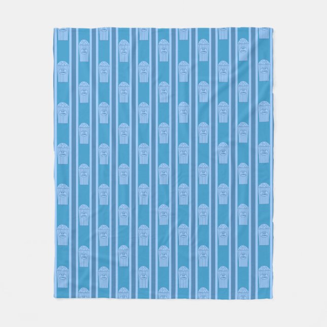 Fun und Extravagant Blue Popcorn Fleecedecke (Vorderseite)