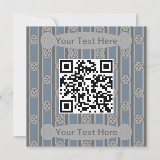 Fun und Extravaganter Poker - QR-Code Einladung (Vorderseite)