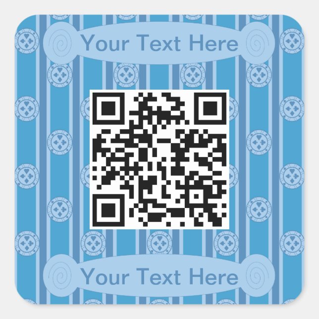 Fun und Extravaganter Poker - QR-Code Quadratischer Aufkleber (Vorderseite)