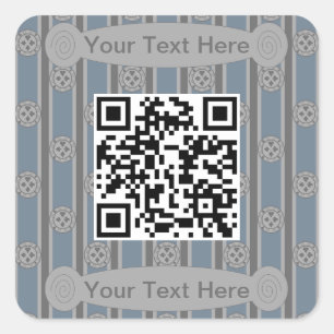 Fun und Extravaganter Poker - QR-Code Quadratischer Aufkleber