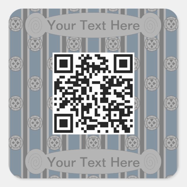 Fun und Extravaganter Poker - QR-Code Quadratischer Aufkleber (Vorderseite)