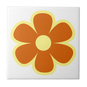 Fun und Funky 60er 70er Retro Blume Keramik Tile Fliese