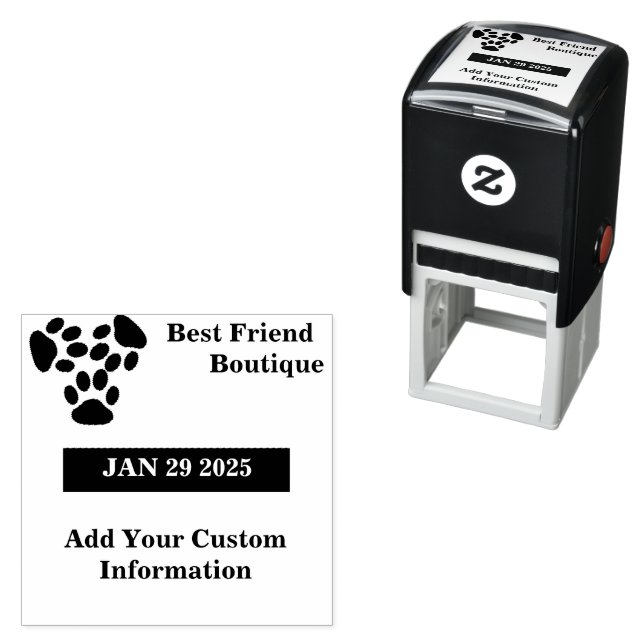 Fun und Funky Custom Date Briefmarke Permastempel (Beispiel)