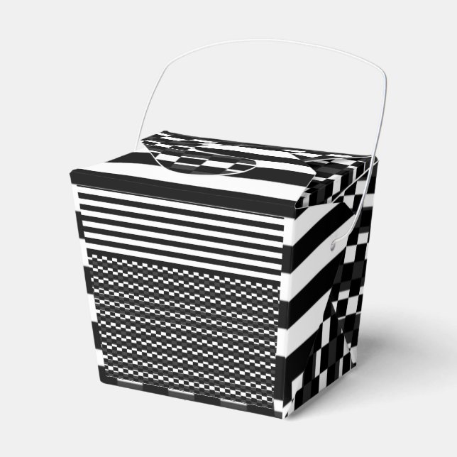 Fun und Hübsch Schwarz-Weiß-Gefallen-Box Geschenkschachtel (Vorderseite)