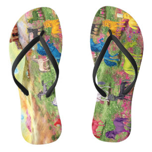 Fun Unicorn Flip Flops angepasste Erwachsene, schl