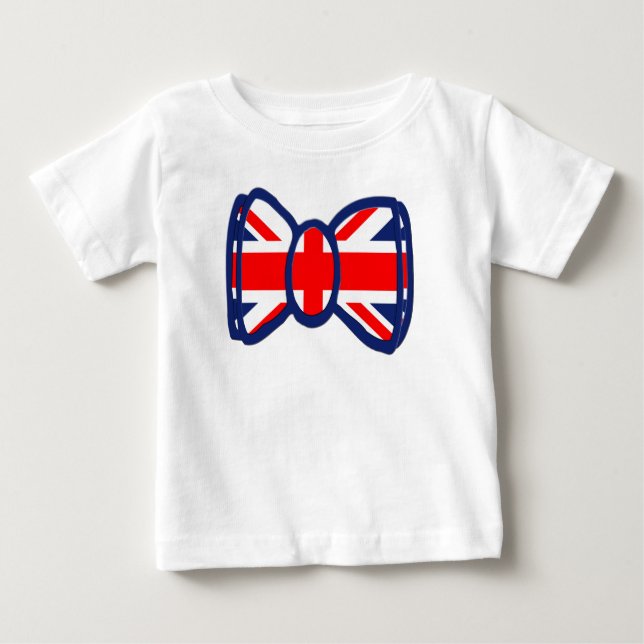 Fun Union Jack Bow Tie Art Gifts Baby T-shirt (Vorderseite)