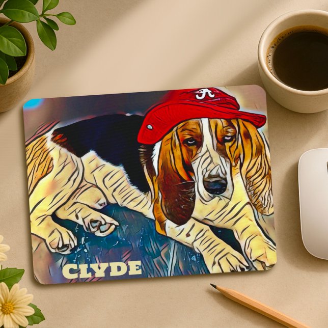 Fun Unique Custom Clyde Dog  Mousepad (Von Creator hochgeladen)
