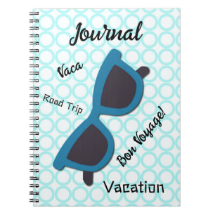 Fun Vacation Road Trip Sunglasses Art Journal Notizblock