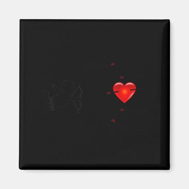 Fun Valentine's Day - Cud Heart &amp; Arrows Tee S Magnet (Vorne)