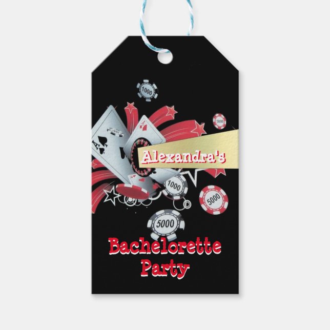 Fun Vegas Poker Casino Chip Junggeselinnen-Abschie Geschenkanhänger (Vorderseite)