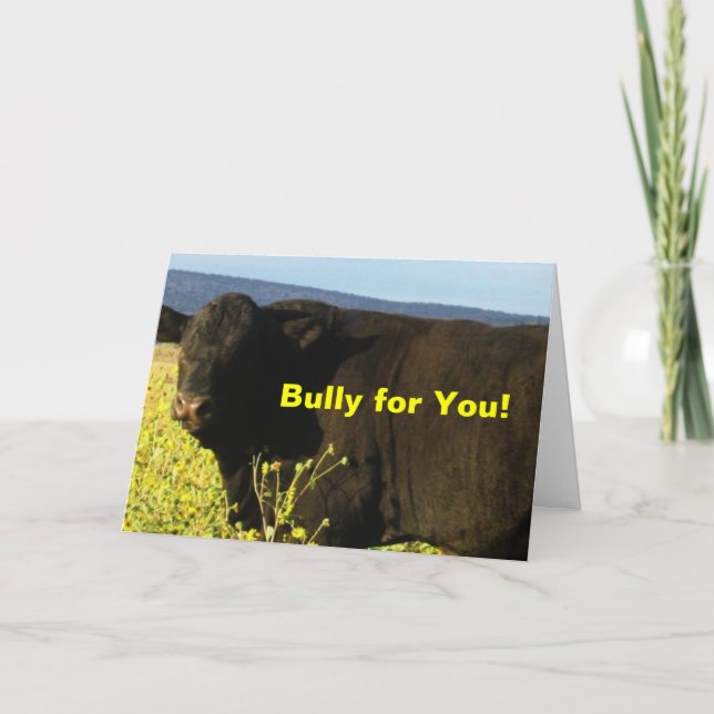 Fun Vet Abschluss Glückwünsche Ranch Farm Bull Karte (Vorderseite)