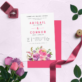 Fun Vibranet Fuchsia Floral Einladung