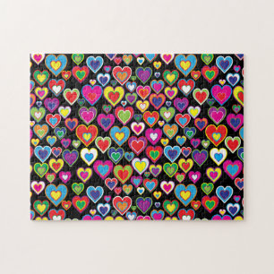 Fun Vibranwing Rainbow of Hearts Pattern Liebe