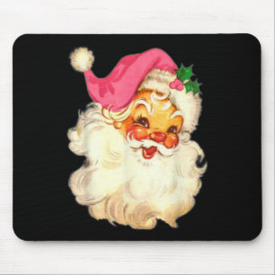 Fun Vintag Pink Santa Claus Pink Weihnachtsdesign Mousepad