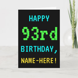 Fun Vintag / Retro Video Game Look 93. Geburtstag Karte