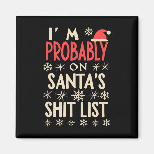 Fun Vintage Weihnachten bin ich wahrscheinlich auf Magnet