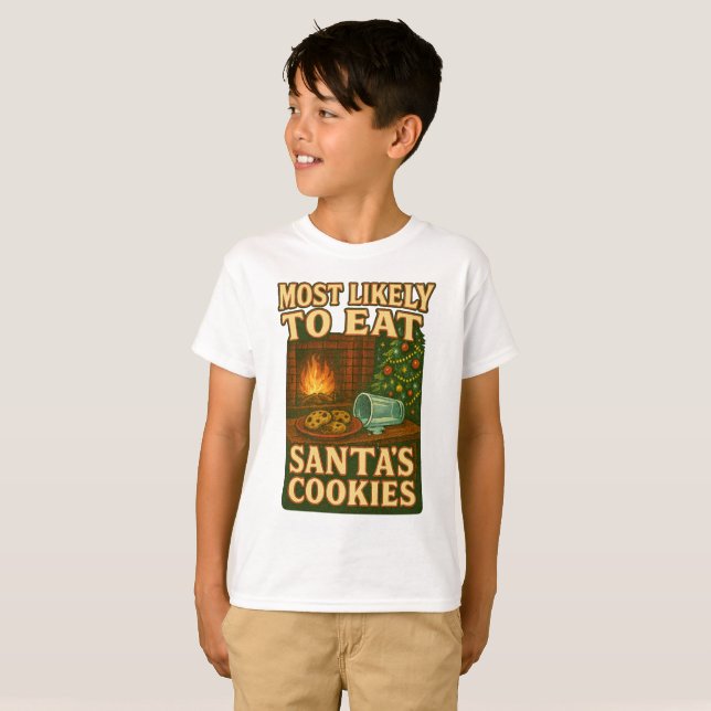 Fun Vintage Weihnachtskids T - Shirt (Vorne ganz)