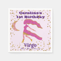 Fun Virgo First Birthday & Gold Confetti
