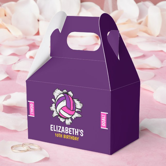 Fun Volleyball Birthday Girl Geschenkschachtel (Hochzeit)