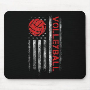 Fun Volleyball Design für Männer Frauen USA Patrio Mousepad