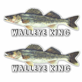 Fun Walleye King Aufkleber
