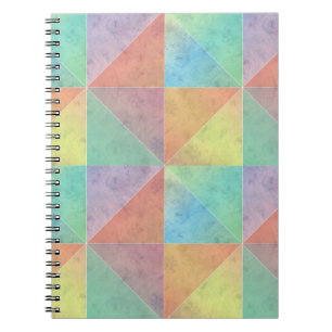 Fun Wasserfarbe geometrische Kunstdreiecke Notizblock