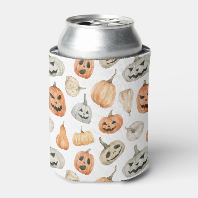 Fun Watercolor Pumpkin Pattern Dosenkühler (Kanne Vorderseite)