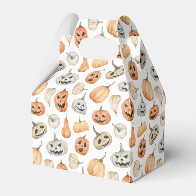 Fun Watercolor Pumpkin Pattern Geschenkschachtel (Vorderseite)