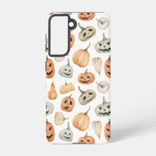 Fun Watercolor Pumpkin Pattern Samsung Galaxy Hülle