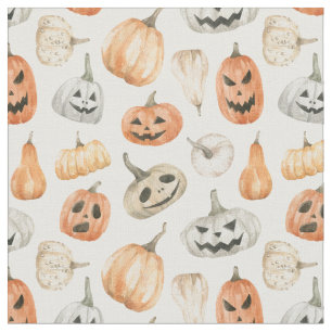 Fun Watercolor Pumpkin Pattern Stoff