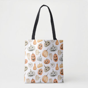 Fun Watercolor Pumpkin Pattern Tasche