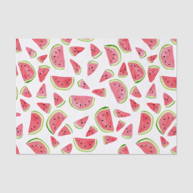 Fun Watercolor Watermelon Geschenk Seidenpapier (Vorderseite)