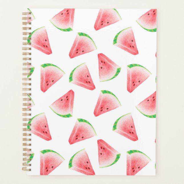 Fun Watercolor Watermelon Planner Planer (Vorderseite)