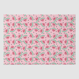Fun Watermelon Slice Pattern Summer Vibes Seidenpapier