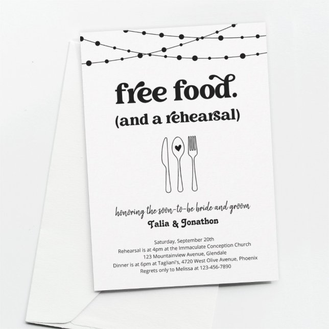 Fun Wedding Probe Dinner Einladung (Von Creator hochgeladen)