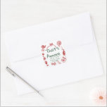 Fun Wedding ,Whimsical Font & Italian Vibes Quadratischer Aufkleber<br><div class="desc">Whimsical Funky Handwritten Wedding Invitations & Napkins Add a playful and unique touch to your special day with our whimsical wedding invitations and quirky wedding napkins. Featuring charming hand-drawn typography and funky handwritten fonts, these designs bring a delightful blend of fun and elegance to your celebration. Inspired by Italian charm...</div>