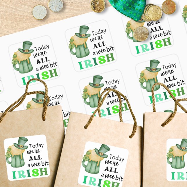 Fun Wee Bit Irish Square Stickers (Von Creator hochgeladen)