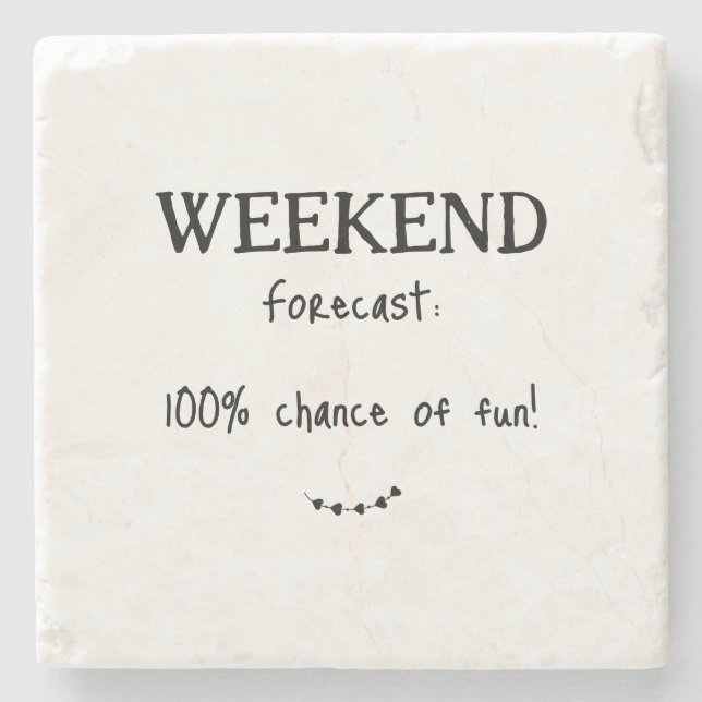 Fun Weekend Forecast Niedlich Heart Steinuntersetzer (Vorderseite)