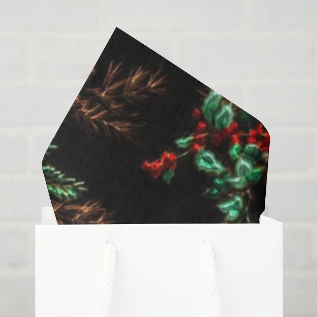 Fun Weihnachten Blumenmuster Papier (Geschenk Tasche)