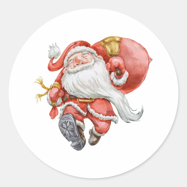 Fun Weihnachts-Sticker Runder Aufkleber (Vorderseite)