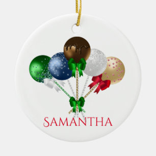 Fun Weihnachtskuchen Pop farbenfroh Keramik Ornament